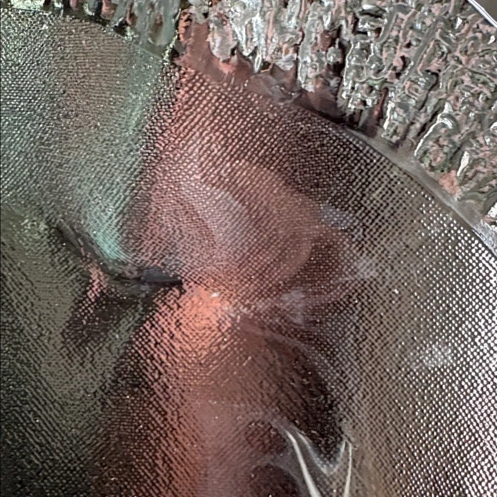 Vietri Rufolo Glass Platter in Platinum Ruffles Shimmer Entertaining Holiday